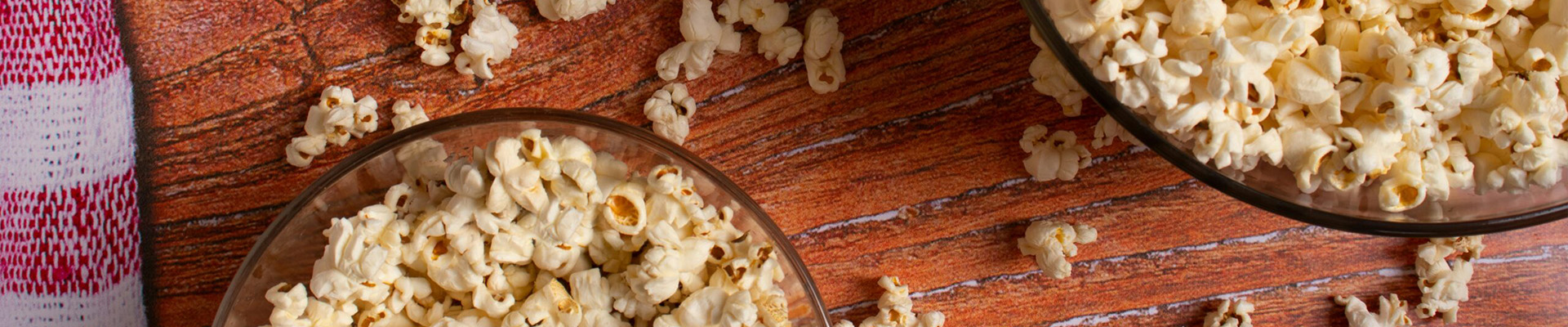 popcorn-bowls bowls of popcorn on a table